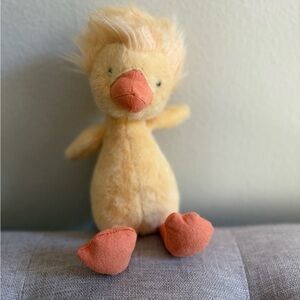Plush Duck Toy - Cream and Orange